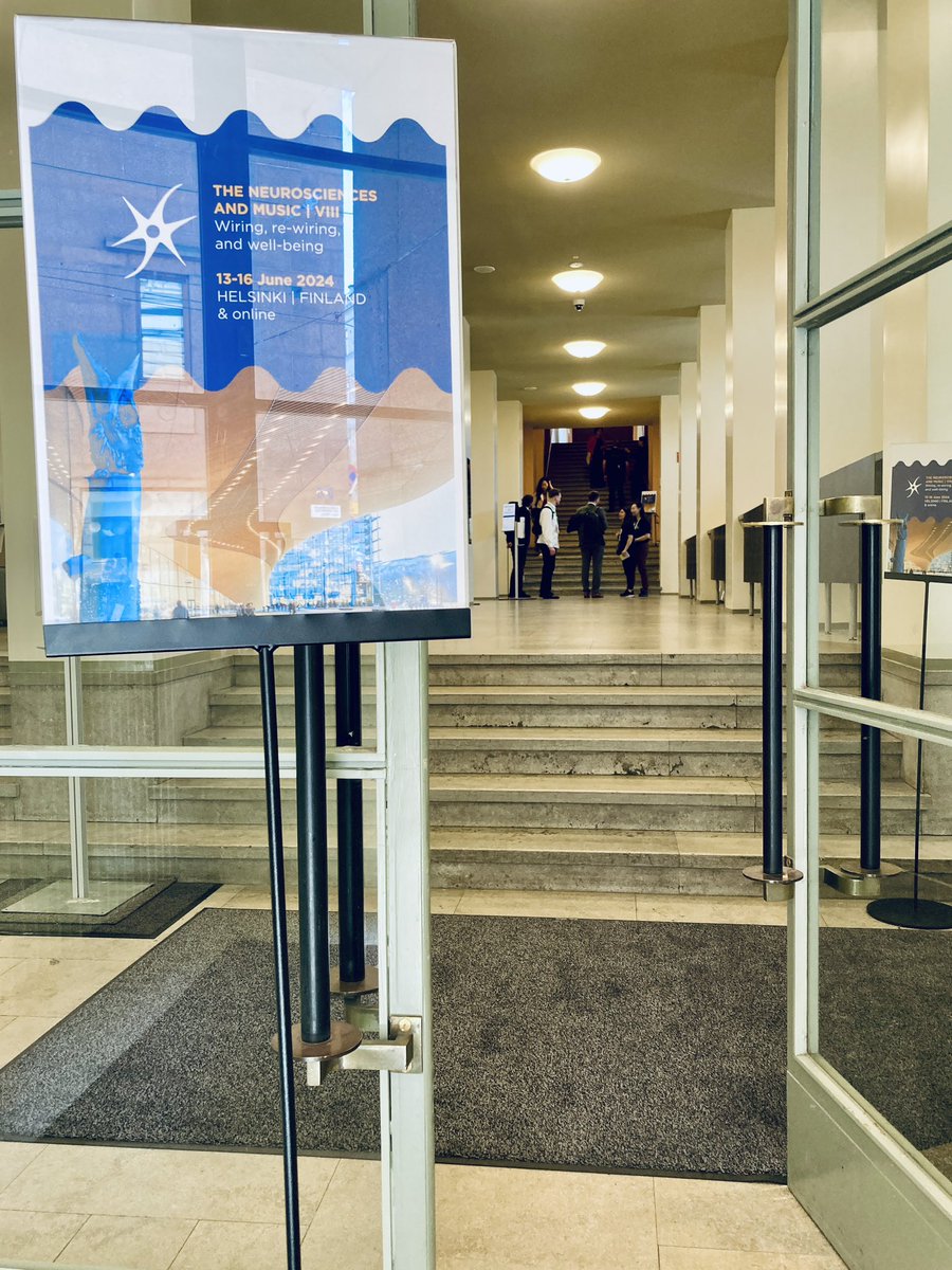 CoE_MMBB's tweet photo. Everything is ready for #Neuromusic8. 🧠🎼 Happy to see old and new friends arriving at the @helsinkiuni Main building! @HelsinkiUniMed @EduSciHelsinki https://t.co/bb4jQ1voEx