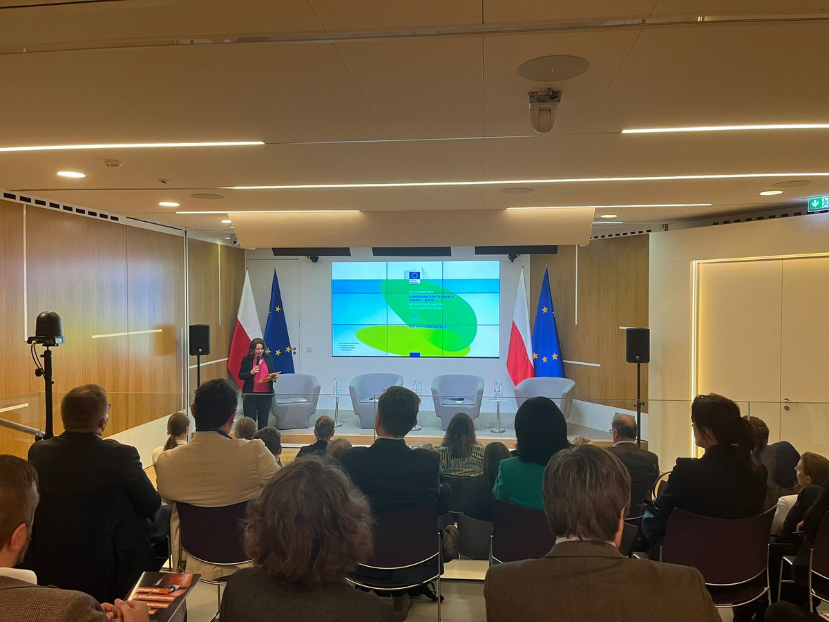 PLintheEU's tweet photo. 🇵🇱 #PermRep is hosting discussion panel on the phase-out of lignite and the lignite regions’ transition from emitters to renewable energy suppliers. Conference is coorganised with @forumenergii as a part of the European Sustainable Energy Week #EUSEW24 https://t.co/gQs90fMJau