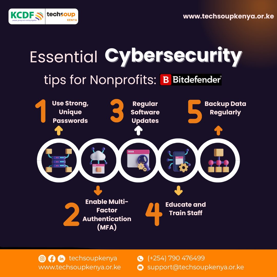 TechSoupKenya's tweet photo. For advanced protection against malware and cyber threats, Bitdefender Gravity Zone is designed to keep your organization safe and secure.
Find the best solutions for your nonprofit in our catalogue: https://t.co/KE4GlmnjW7 or call us at +254 790 476499.
#Tech4Nonprofits https://t.co/jDjpqkjoI7