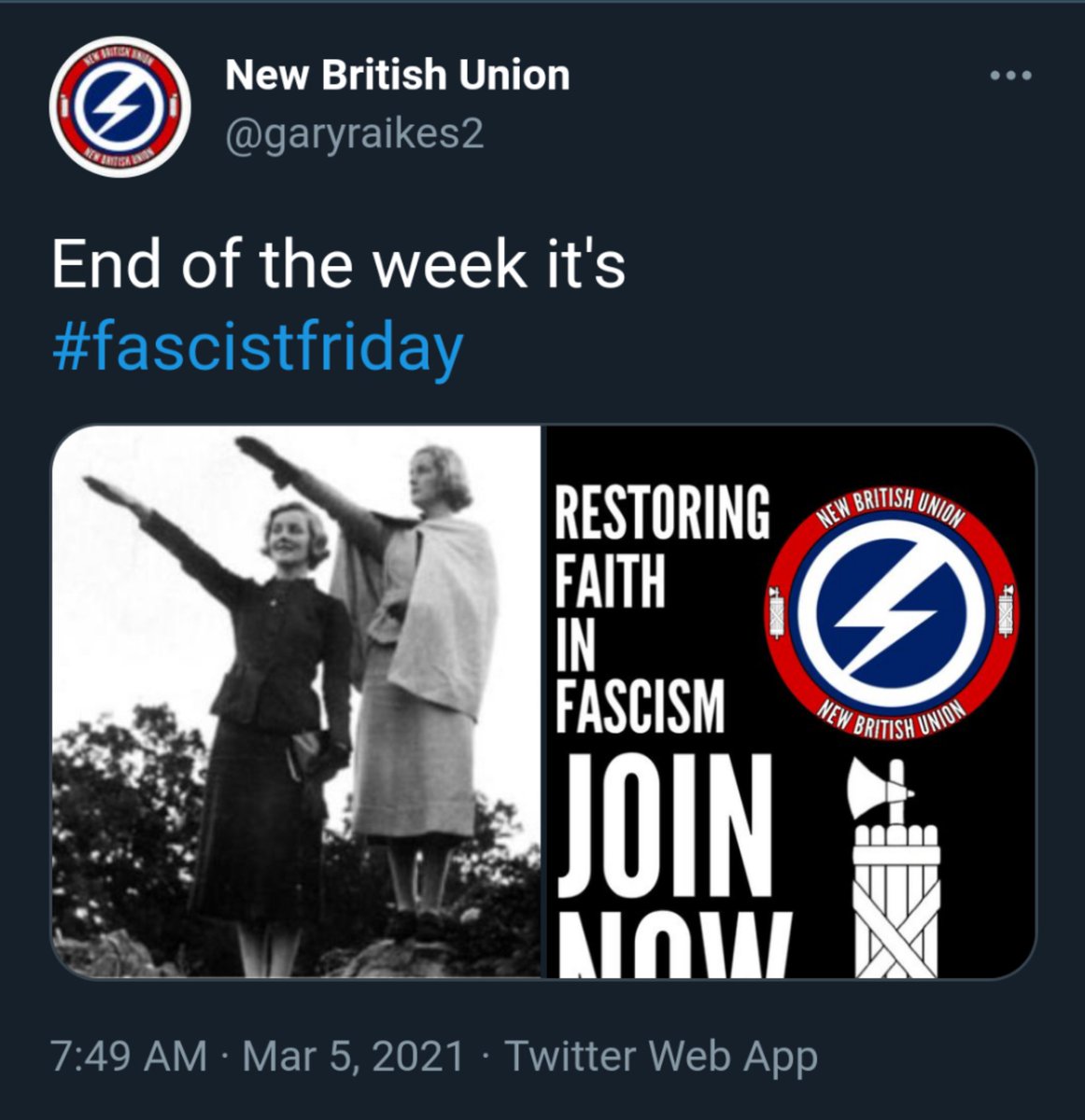 localnotail's tweet photo. @Otto_English never expected to see British Fascists out & proud but these past few years since Brexit... 👀
#NotAParody
https://t.co/dyafwxBodd https://t.co/Lrjj1C4kZr