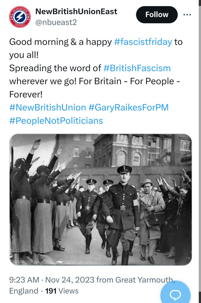 localnotail's tweet photo. @Otto_English never expected to see British Fascists out & proud but these past few years since Brexit... 👀
#NotAParody
https://t.co/dyafwxBodd https://t.co/Lrjj1C4kZr