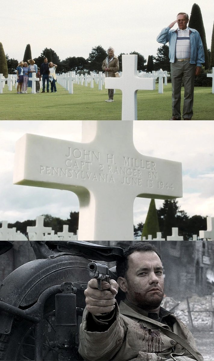 CineCalendar's tweet image. Jun 13th 1944 - Captain John H. Miller (@tomhanks) died after getting shot by a German soldier his squad had previously captured, but released on the promise he would hand himself in to the next allied patrol.

📽️📅 Saving Private Ryan (1998)