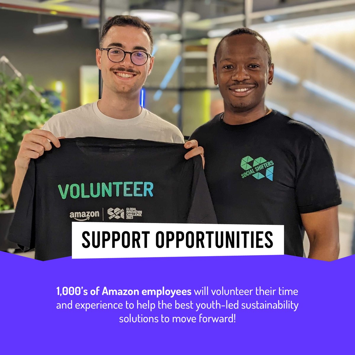 socialshifters's tweet photo. 🌍 Young changemakers unite! Have an idea to tackle a social or environmental issue? 

Join the Social Shifters Global Innovation Challenge supported by @amazon! 🚀

Ages 18-30, working on SDGs? We want YOU! Win grants up to $10K! Submit your idea today➡️ https://t.co/HRM0TrQ5my https://t.co/uIURaz9PyY