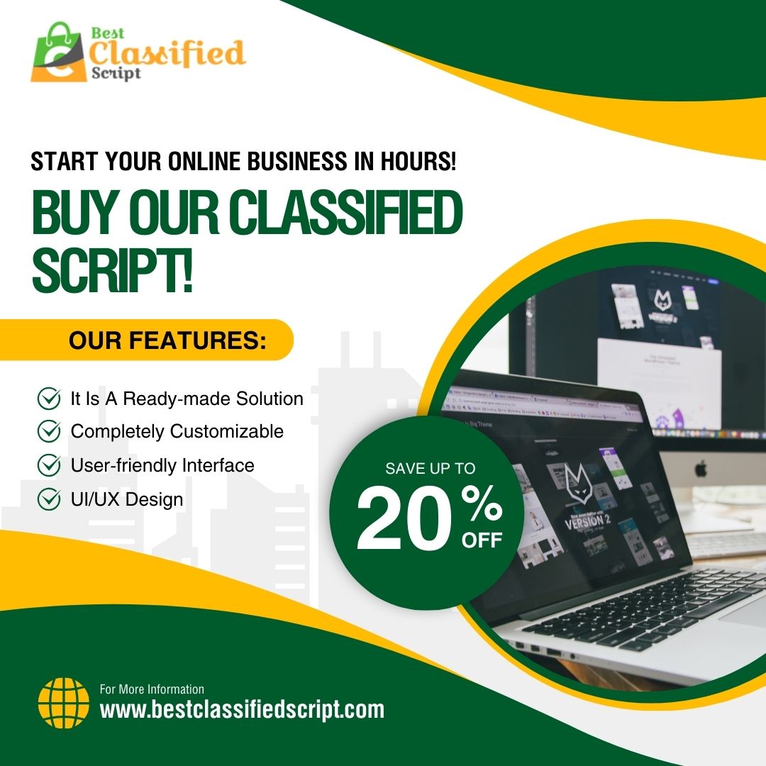 buyclassified's tweet image. Are you interested in getting into the online #classifiedmarketplace platform business?
All you need to do is invest in our #PHPscript. The script builds a feature-packed marketplace platform in hours & can be scaled according to your business growth.
🌐bestclassifiedscript.com