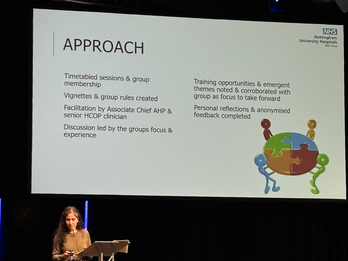 L_MitchellODP's tweet photo. Debaleen @NUHMedicine @HcopTeam supporting @nottmhospitals as a member of Integrated Therapists to support complex HCOP pts and deliver the best standard of care to meet the individual pts needs.  AHPs in Action Learning Sets to develop services by sharing experiences #NUHEEE2024 https://t.co/sYaVvtDiMt