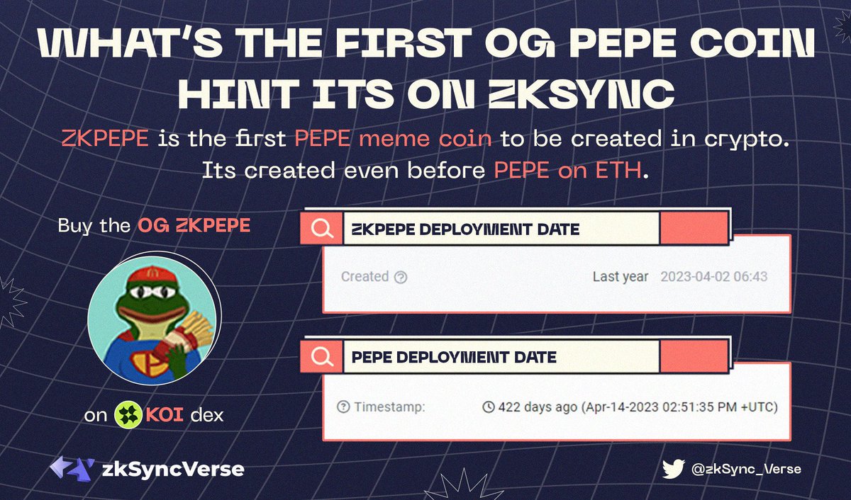 ZKPEPE - The first PEPE coin ever (@zkpepes) on Twitter photo $ZK GM Pepes
Time to #airdrop some $ZKPEPE
Like, follow, RT
Will pick a few lucky #PEPES $ZK GM Pepes
Time to #airdrop some $ZKPEPE
Like, follow, RT
Will pick a few lucky #PEPES