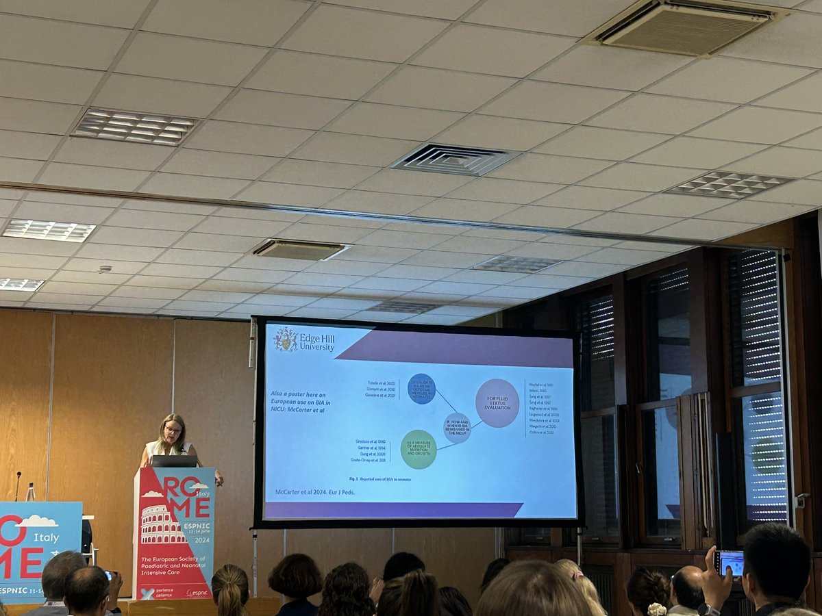 Delighted to be sharing my poster @#ESPNIC2024. Great to be able to discuss the application of Bioelectrical Impedance to the NICU/PICU following a fantastic presentation by <a href="/lyvonnetume/">Prof Dr Lyvonne Tume RN</a> <a href="/ResearchLWH/">Research @ LWH</a> <a href="/LWH_TeamANNP/">LWH_ANNP’s</a> <a href="/edgehill_HRI/">Edge Hill University Health Research Institute</a>