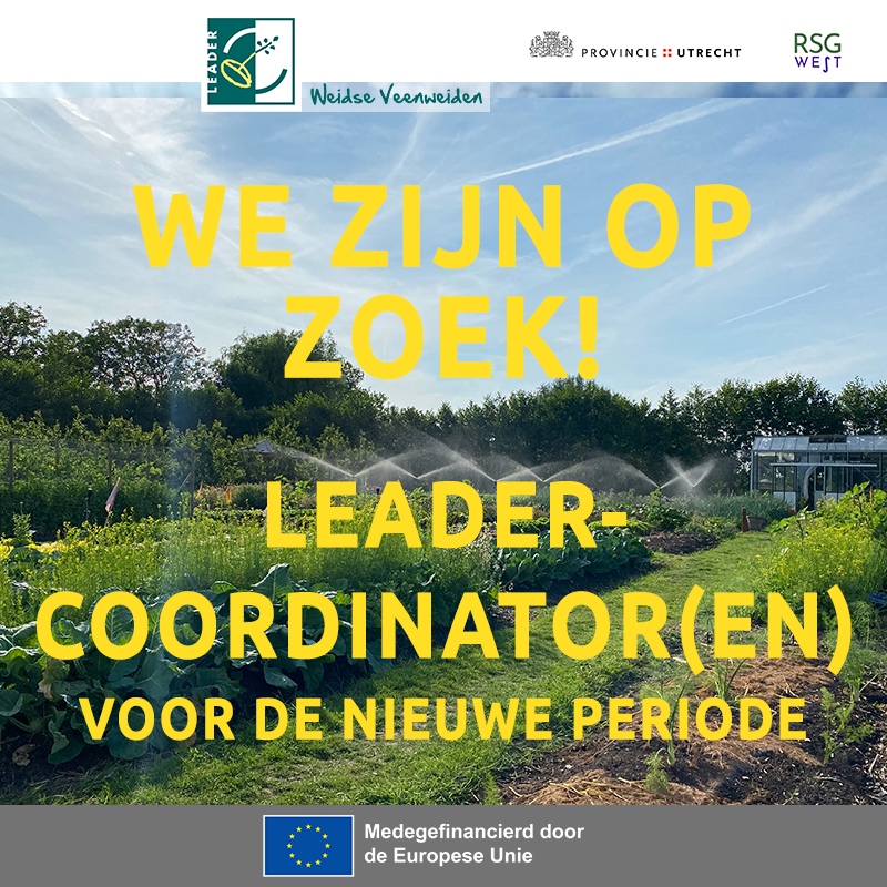 Na de zomer kunnen we van start met de nieuwe LEADER-periode 2023 - 2027! Daarvoor zijn we op zoek naar LEADER-coördinator(en) voor de periode najaar 2024 - voorjaar 2029.

Bij het uitvoeren van de Lokale Ontwikkelingstrategie 2023 - 2027 (met uitloopjaar 2028) wordt de Aanjaa...