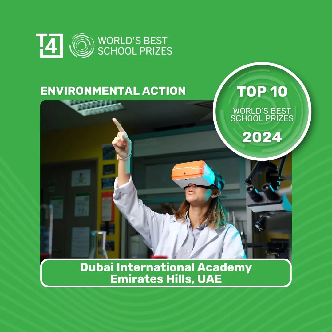 We're honoured to be in the Top 10 for World's #BestSchoolPrizes in Environmental Action, 2024! Massive thanks to our incredible students, parents, staff, and the entire #DIAfamily for your support in making a difference. 🌍💚 #DreamInspireAchieve #DIAenvironment #DIAsustainable