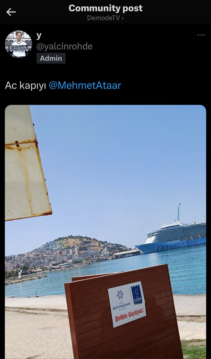 DemodeTopluluk's tweet photo. Büyük buluşma geliyor mu?? @yalcinrohde Kuşadasında https://t.co/g6jQE0ZkFa