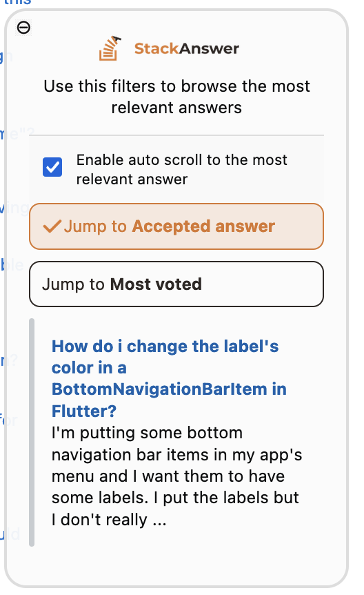 darrell_kidjo's tweet photo. Bon version 1.0 finale : 
✅ autoscroll =>  réponse acceptée ou ayant le plus de vote (img1)
✅ Désactiver l'autoscroll au chargement de la page
✅ Réponse mis en évidence + code copy (img2)
 (déjà envoyé à #firefox et #chrome pour validation😌🙂) https://t.co/UAo3BktOqn
