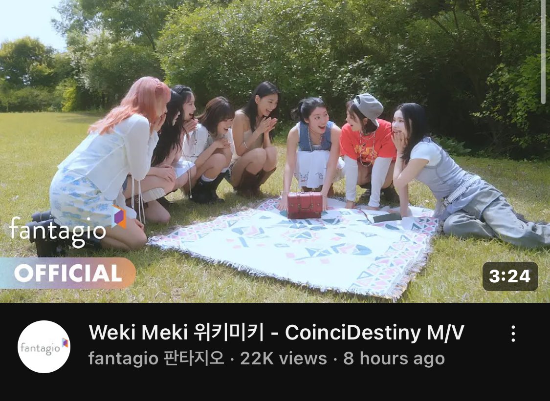 fantagio deleted the mv when it was at its peak and reposted it. no change was made for the mv itself, all it did was lose numbers. please dont let the girls’ hard work get thrown away, theyve worked harder than anyone their whole careers. please stream coincidestiny mv.