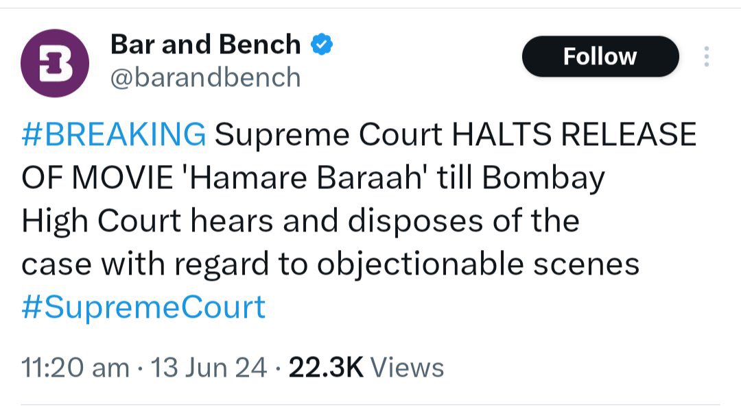 lakshaymehta08's tweet photo. @TimesAlgebraIND Double standards of Supreme Court.

PK movie: Don't like it, don't watch it 

Hamare Baarah: This is offensive, won't allow screening 🤡 https://t.co/ywO07Uw3mR