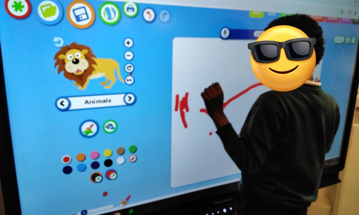 wyndclf's tweet photo. #WPSHoneycomb #Year1 children busy exploring the Paint app as part of our #Computing #WeAreIllustrators unit of work. Even better, we are using our brand new interactive board to do it! Check out our mark making! #leightrustb8 #WPS #autismresourcebase https://t.co/INjPiupEW8