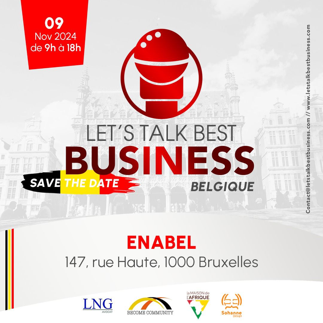 becomecommunity's tweet photo. Let's Talk Best Business Belgique revient !
Note la date du 9 novembre 2024 dans ton agenda.
Si souhaites sponsoriser, pitcher et exposer lors de cette rencontre, contacte-moi par mail : becomepreneurs@gmail.com https://t.co/rzQgHc3xBo