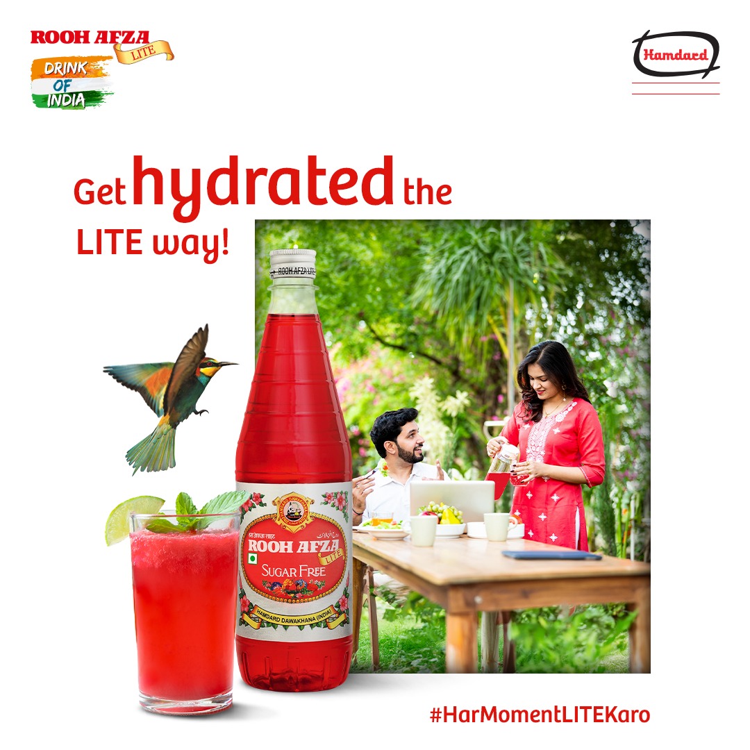 RoohAfzaIndia's tweet photo. Stay hydrated with Hamdard RoohAfza LITE, your guilt-free companion for all occasions. Try it today!
Order now from https://t.co/HvJpMF7l1Y
#RoohAfzaLITE #RoohAfza #NoAddedSugar #LessCalories #SugarFree #feelgood #summerdrink #HarmomentLITEkaro #HamdardFoods #HamdardRoohAfza https://t.co/wYAhuPfKEC