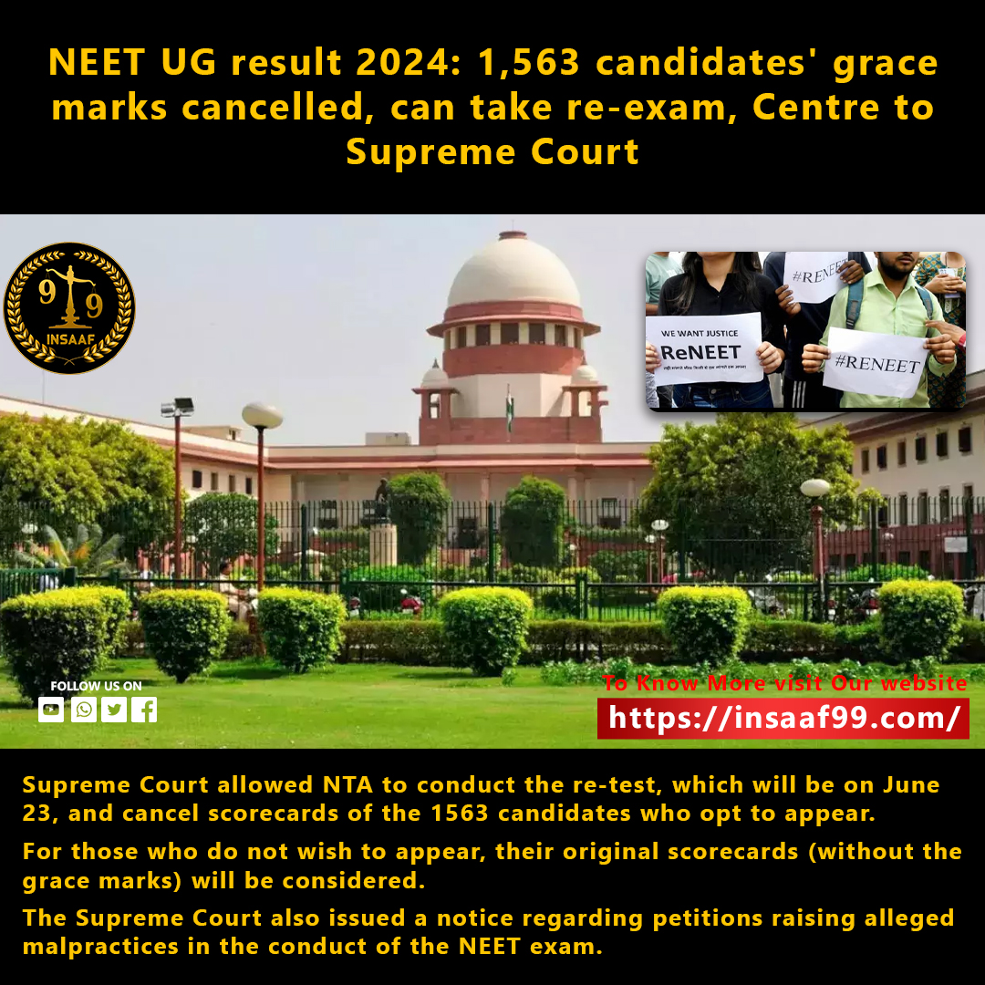 Insaaf_99's tweet photo. NEET UG result 2024: 1,563 candidates' grace marks cancelled, can take re-exam, Centre to Supreme Court.
https://t.co/wXU1B2A7OL
#insaaf99 #NEET #NEETUG #NEETRESULT2024 #ReExam #ugresult #DishaPatani #Renukaswamy #SupremeCourt #JagannathTemple #Anupamaa #Border2 #KiaraAdvani https://t.co/ai52dA87bw