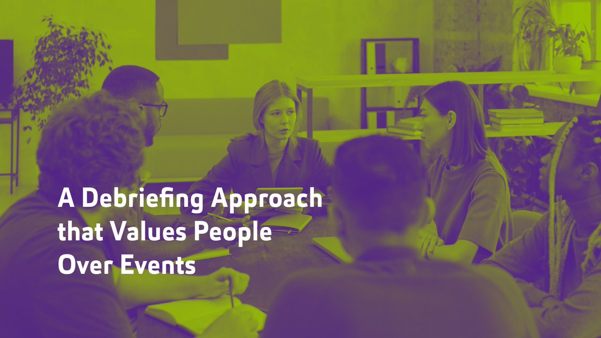 Empowering Your Team: A Debriefing Approach that Values People Over Events linkedin.com/pulse/empoweri… via <a href="/LinkedIn/">LinkedIn</a>
