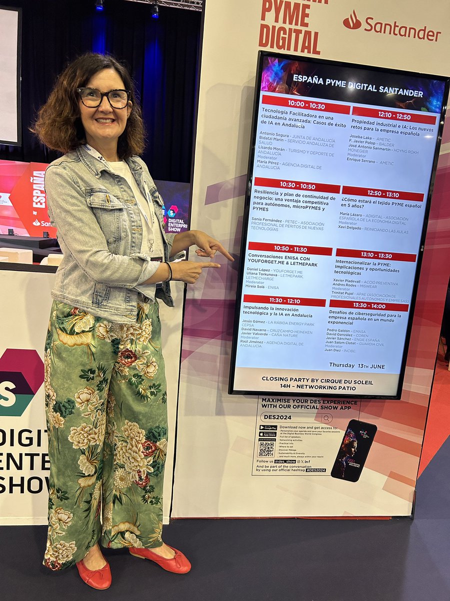 enisa's tweet photo. @nacholinnan @DES_show @minturgob @bancosantander @YouforgetM @LetMeParkSpain @UlianaTorkunova @dlopezserrano @meia30 @NacionInnovatv @ChemaNieto @socialnest_org @wowplay_exp @eoi @CDTI_innovacion @Fycma @TranviasyTrenes @CienciaGob @_minecogob @SEDIAgob @desdelamoncloa @inmamore @owogameofficial @DatLightLifi @accexible @alcazabamlg @HotelverseTech @APTE_es #DES2024 Tercer día en @DES_show y la actividad sigue como el primer día.
🎤Hoy @meia30 #equipoEnisa ha moderado un #ConversacionesEnisa con @YouforgetM & @LetMeParkSpain en España PYME Digital
Ambas empresas disponen de financiación “Emprendedoras Digitales” @P_Recuperacion https://t.co/4aaZzU5vp2