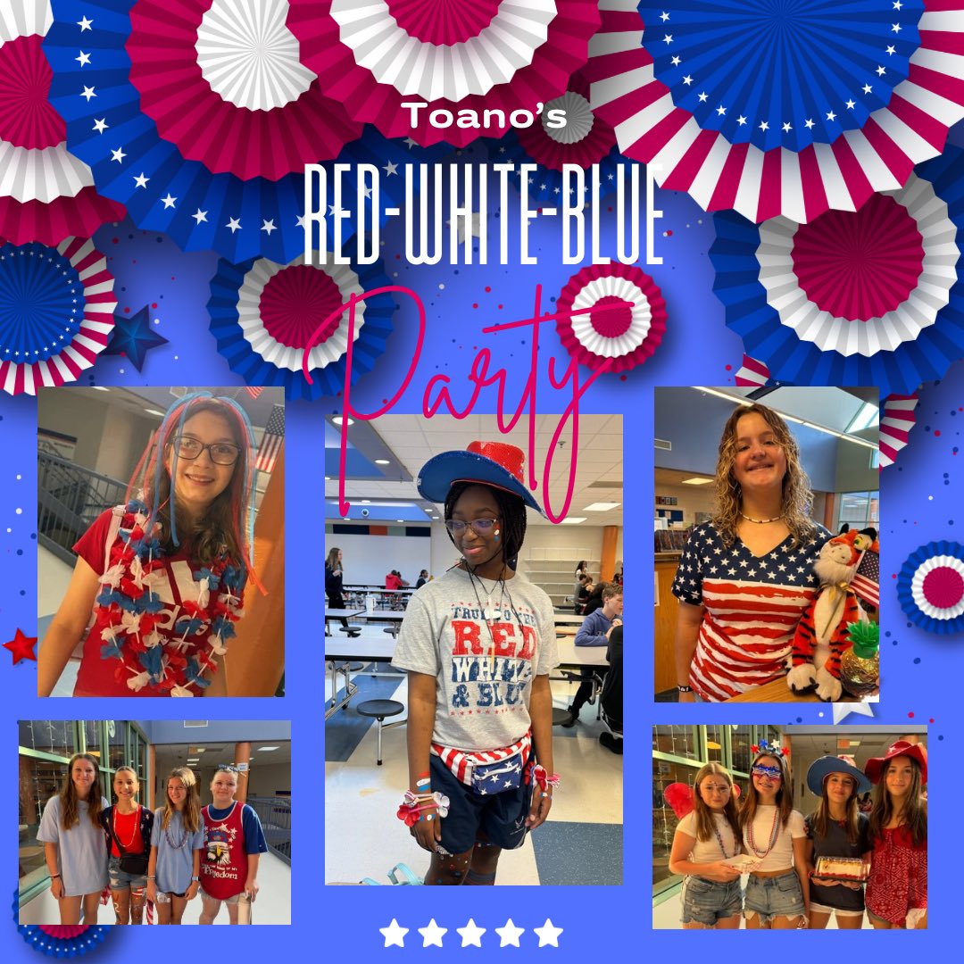 Had a beautiful red-white-blue Spirit Day yesterday at Toano. #Toano #ToanoIs #WeAreWJCC