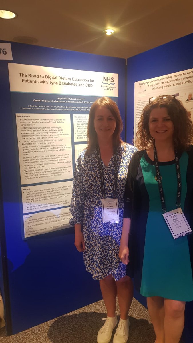 11/6/2024 Wednesday
Many congratulations to our specialist CKD nurse and <a href="/AngieDoherty4/">Angie Doherty</a>!! Oh ! I can see a glimpse of my name on the poster!! 🤣 #poster #UKKW2024 @bda_renal <a href="/NHSGGCDiet/">NHSGGC Dietitians</a> <a href="/NHSGGC/">NHS Greater Glasgow and Clyde</a> <a href="/ScottishRenal/">SRA</a> #diabeticnephropathy #diabetes