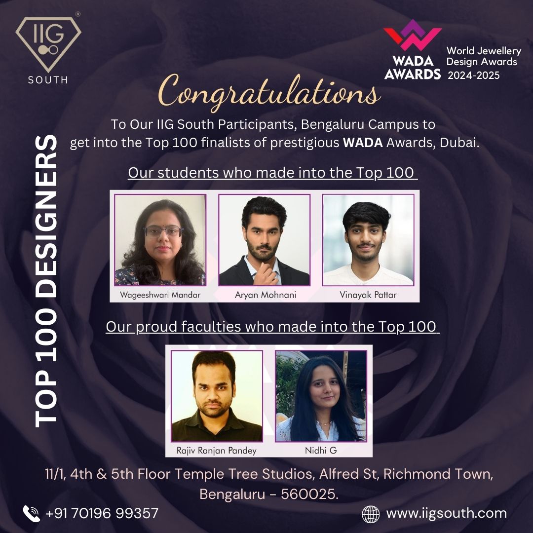 IigSouth's tweet photo. Thrilled and honored. Congratulations to our IIG south family for making it into the top 100 of the WADA Awards 2024. All the best for the next Round.
#iigsouth #awards #wadaawards #jewellerydesign #competition #designclass #bengaluru #dubai https://t.co/AGOEVUyvkk