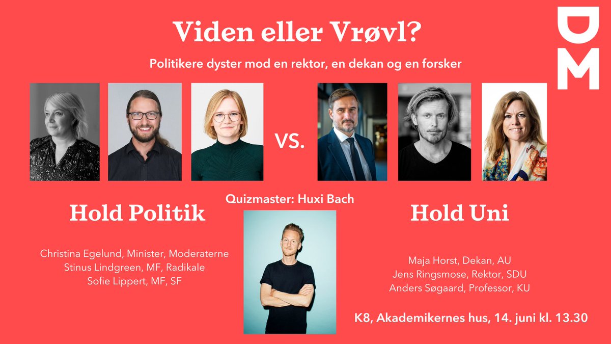 DM - fagforening (@dmfagforening) on Twitter photo Er du på #fmdk, og vil du være med til at slå et slag for at, #videnerfandmeikkeetsynspunkt, så kom til quiz med Huxi Bach og mange andre i Akademikernes hus i morgen kl. 13.30 🥳 <a href="/sofielippert/">Sofie Lippert</a> <a href="/ChristinaEgelun/">Christina Egelund</a> <a href="/stinuslindgreen/">Stinus Lindgreen</a> @majahorst <a href="/JensRingsmose/">Jens Ringsmose</a> Er du på #fmdk, og vil du være med til at slå et slag for at, #videnerfandmeikkeetsynspunkt, så kom til quiz med Huxi Bach og mange andre i Akademikernes hus i morgen kl. 13.30 🥳 <a href="/sofielippert/">Sofie Lippert</a> <a href="/ChristinaEgelun/">Christina Egelund</a> <a href="/stinuslindgreen/">Stinus Lindgreen</a> @majahorst <a href="/JensRingsmose/">Jens Ringsmose</a>
