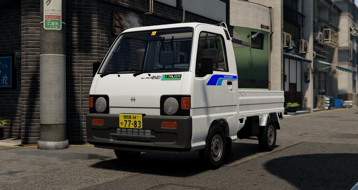 s2k_type_s's tweet photo. 遂にBeamNG軽トラ戦争に第三勢力登場。RR、4気筒、スーチャー付きもある、スバル・サンバー改めヒロチ・タレント Modが登場。
バン・ワゴンボディはないものの、丸目やクラシック顔設定のバリエーシ���ン、そしてDocroswagge氏の定評あるクオリティは軽トラMod最高と言える #BeamNG https://t.co/JdcdEOtG2N
