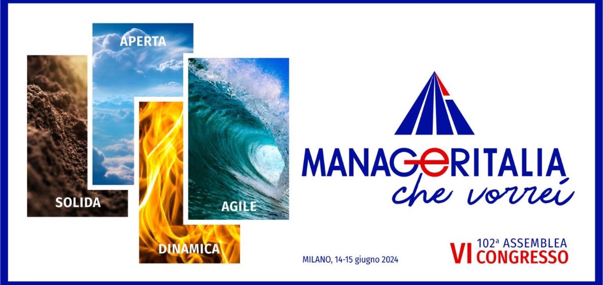 Guido_Carella's tweet image. Saranno oltre 400 i manager delegati, provenienti da tutta Italia, che daranno vita ai lavori congressuali di @manageritalia in data 14 e 15 giugno 2024, dopo l’ampio lavoro sviluppato in occasione dei precongressi sui territori, oltre alla discussione nella piattaforma dedicata.