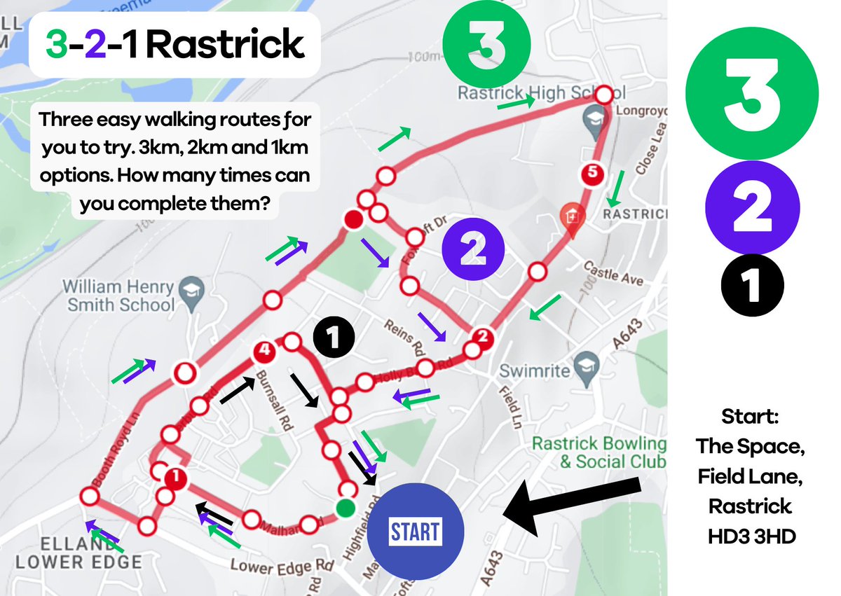 calderdaleforum's tweet image. Looking to get out wallking now the weather is slowly warming up? We partnered with Active Calderdale to create three easy-to-follow walks in Rastrick: a great way to get outdoors, start walking and build your fitness. 3 routes and distances to choose. calderdaleforum50plus.com/321walks/