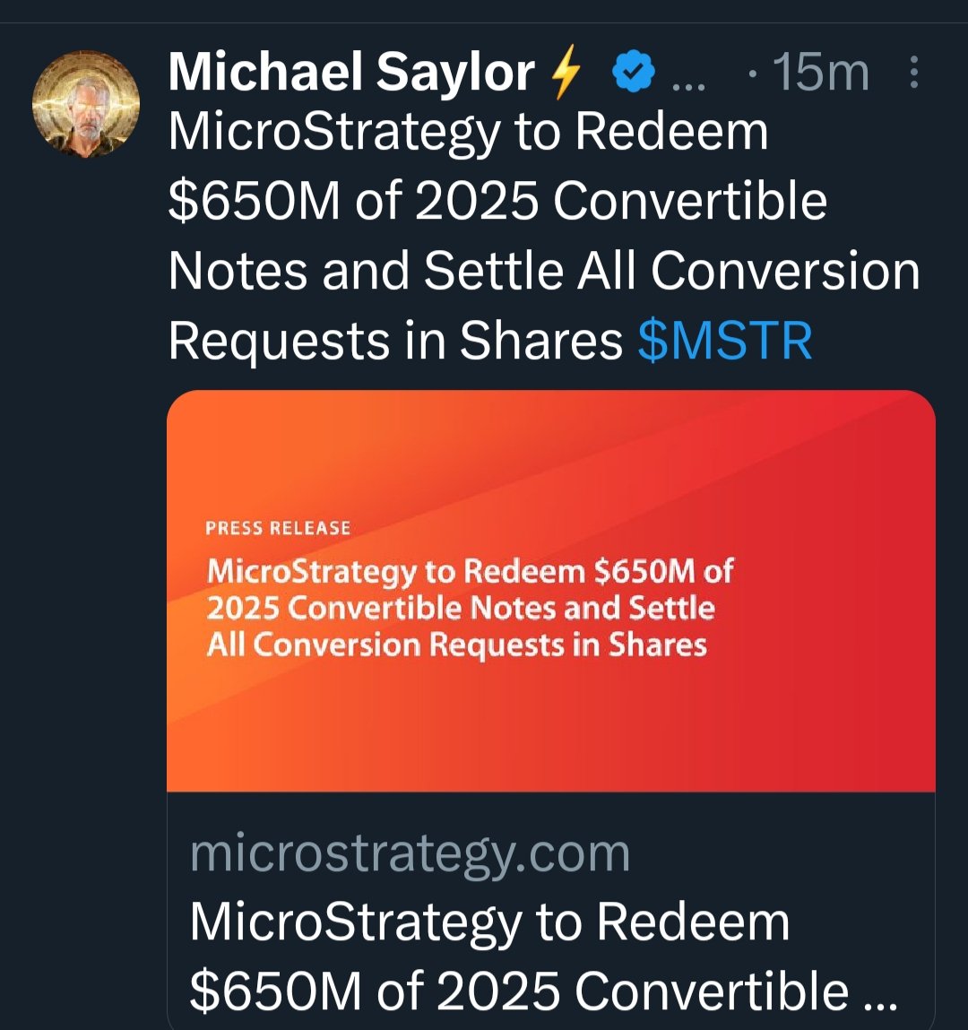 whalebabycrypto's tweet photo. 🚨 BREAKING:
Michael Saylor's MicroStrategy To Raise $500 Million To Buy More #Bitcoin https://t.co/M3pBPmVdyH