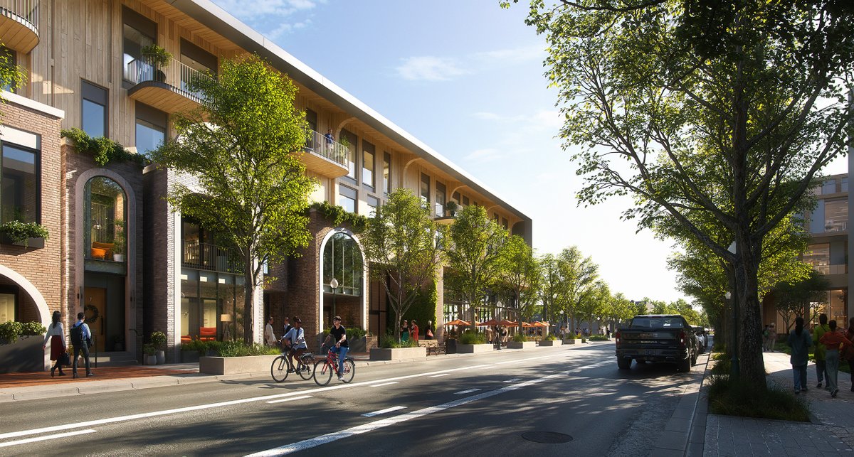 The incredibly talented team at NBBJ present a mixed used development in McKinney, Texas USA.

A sustainable and sensitive approach to the streetscape, integrating historic materiality with contemporary lines. 

Visuals presented by @Arqui9