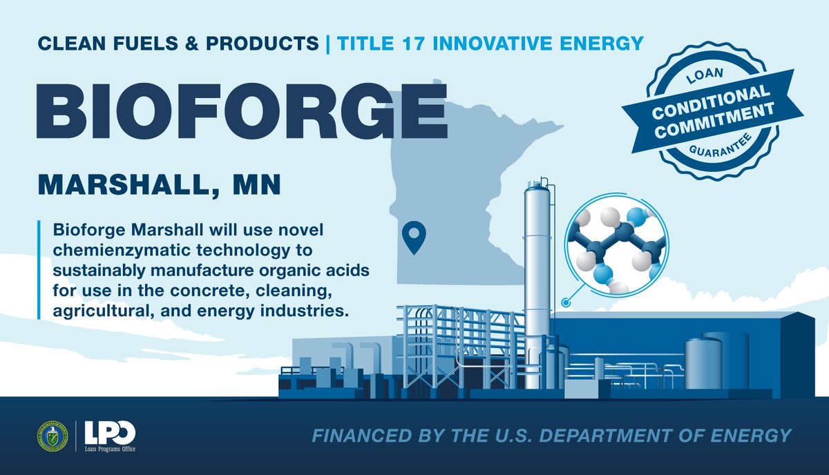 Solugen (@solugen) on Twitter photo 📰Breaking News! Solugen has secured conditional commitment for a $213.6M loan guarantee from the U.S. Department of <a href="/ENERGY/">U.S. Department of Energy</a> Loan Programs Office to support the construction of our new biomanufacturing facility in Southwest Minnesota.
This marks a pivotal milestone in our 📰Breaking News! Solugen has secured conditional commitment for a $213.6M loan guarantee from the U.S. Department of <a href="/ENERGY/">U.S. Department of Energy</a> Loan Programs Office to support the construction of our new biomanufacturing facility in Southwest Minnesota.
This marks a pivotal milestone in our
