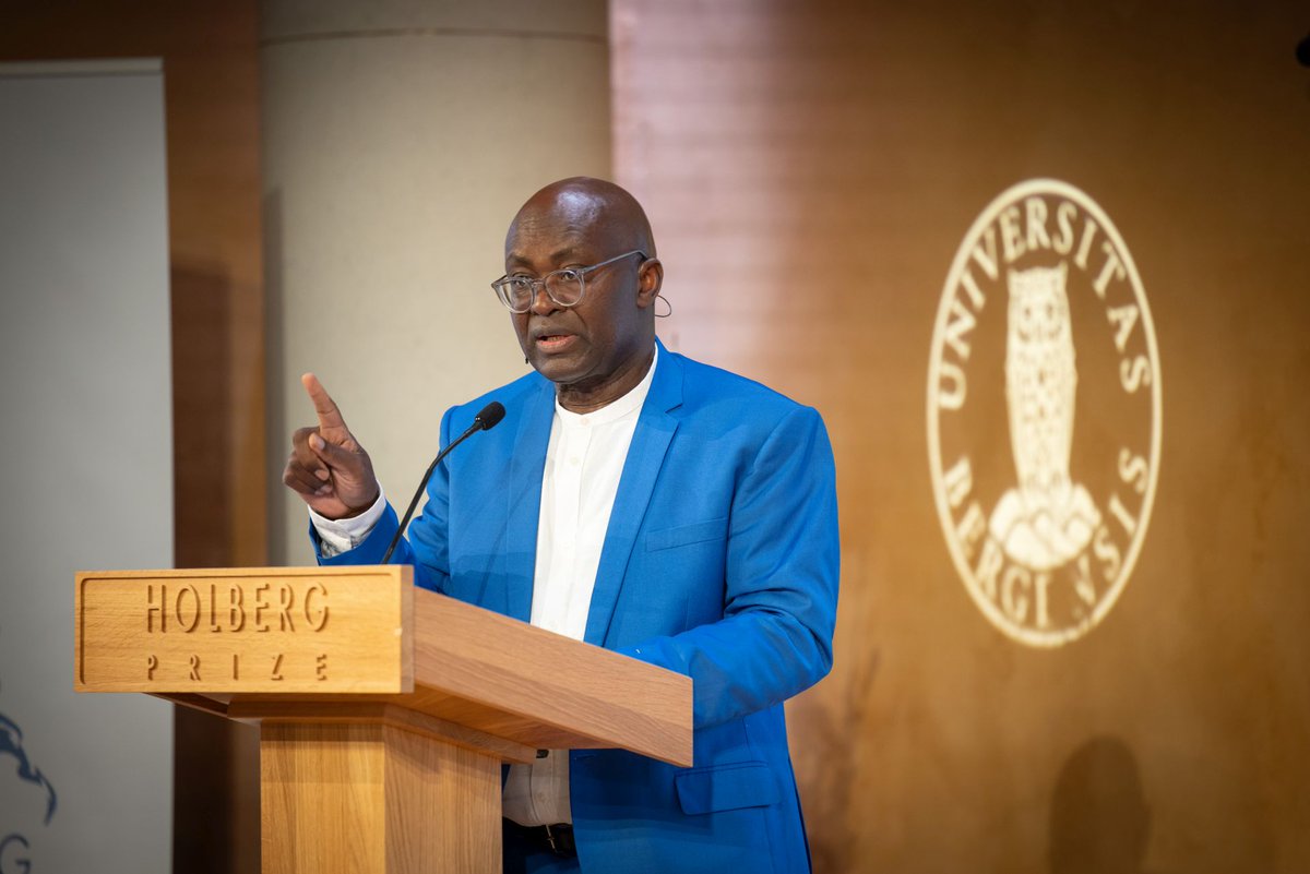 On 5 June, at the University Aula in Bergen, Laureate Achille Mbembe delivered the 2024 Holberg Lecture, entitled "The Earthly Community". The manuscript is published here in full. Video is also available. 

holbergprize.org/en/news/holber…