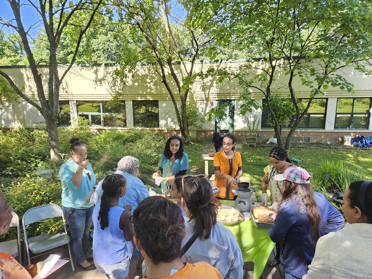 royall4's tweet photo. We are grateful to our Ethopian families for sharing their beautiful coffee ceremony with us during our Cafecito today. 
We love our Oakland Terrace community! https://t.co/yNfCFsjNN2
