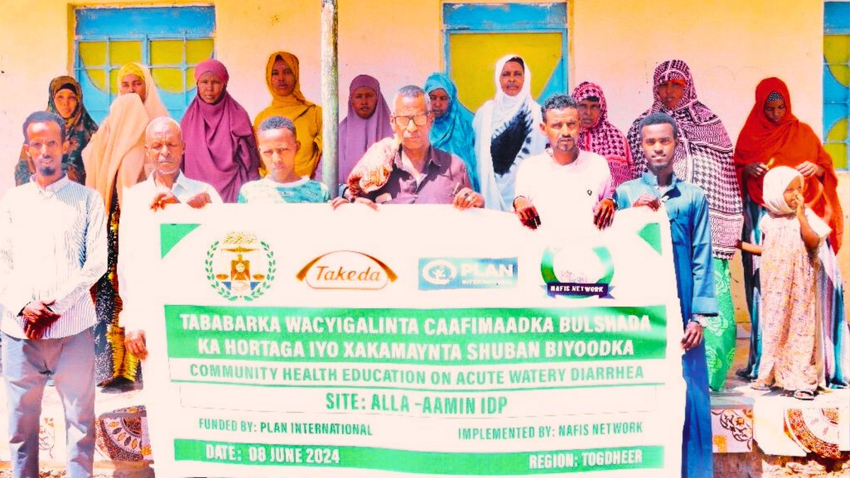 NAFIS_NETWORK's tweet image. NAFIS Network conducted community health education sessions on preventing and managing acute watery diarrhea in Burao IDPs and remote towns. 90 participants gained invaluable knowledge from the training. @Plansomaliland @NAFIS_NETWORK #HealthEducation #CommunityTraining