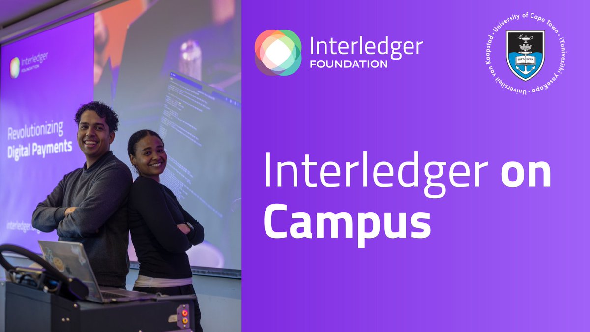 Interledger's tweet photo. Today at @UCT_news we're engaging students with inclusion in digital financial services. Interested in finding out more? Join our upcoming Interledger on Campus panel talk here: https://t.co/EvBuKp3qur #openpayments #interledger #futureleaders https://t.co/hZbUUCus0w
