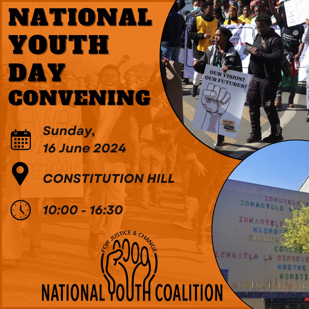 YouthCoSA's tweet image. 📢📢📢This year, the national youth coalition has decided to convene not at the administrative capital of South Africa for our annual National Youth Day Parade but provincially, aiming for broader and more localized engagement #NYCJune16