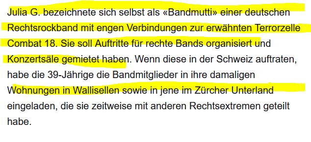 Der #NSU war nicht zu dritt. Bisher nicht ausermittelt: Enge Kontakte des NSU ins Züricher Umland. Spuren führen zu Organisatorin von Düsseldorfer Naziband #Oidoxie &amp; Robin Schmiemann. NSU nutzte mindestens zwei Waffen sowie Autokennzeichen aus #Schweiz. 
derbund.ch/die-zuercher-h…