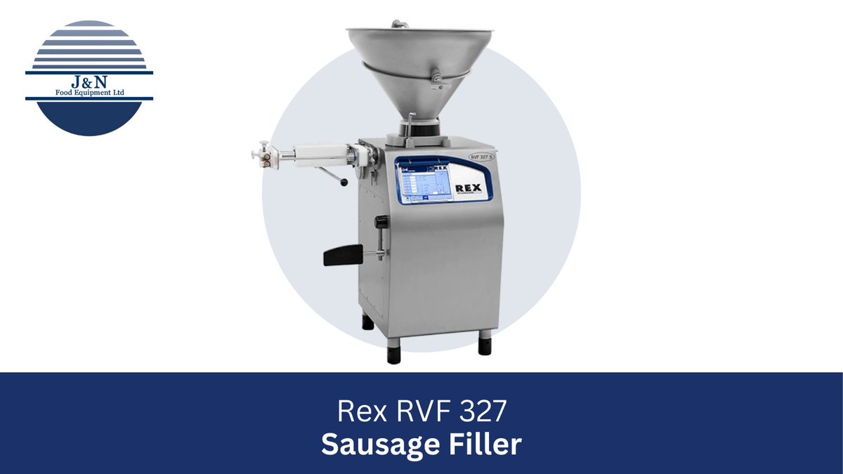 JNFoodEquipment's tweet photo. Sausage perfection starts with the Rex RVF Vacuum Filler!🌭

💪 Superior texture
🔄 Menu versatility
💰 Cost-effective ownership
⚙️ Streamlined workflow

View Now➡️ https://t.co/80aOeSqfWp 

#foodequipment #butcher #catering #sausages https://t.co/1jZ7bI1Far