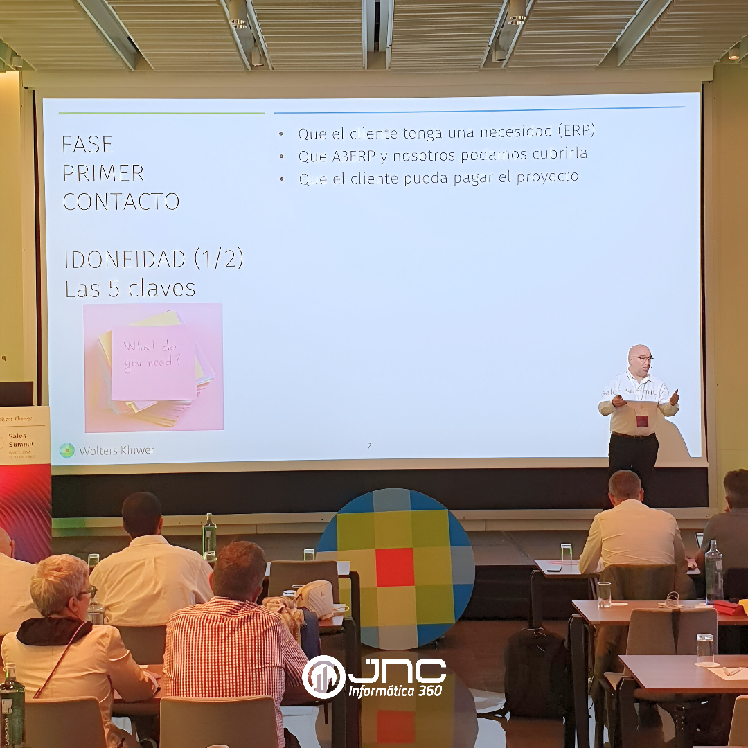 jncsistemas's tweet image. Presentación en sala plenaria del hotel NH CONSTANZA BARCELONA, de cómo gestionamos el proceso de venta de a3ERP a cargo de nuestro CEO, Jose Navarro
#salessummit #wolterskluwer #a3ERP #JNC