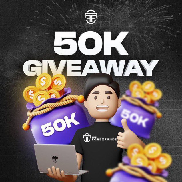 2x50k Challenge Account giveaway 🎁 🎁.
RULES TO ENTER 👀 

-Follow <a href="/TheForexFunder/">The Forex Funder</a> 💙 
<a href="/TJFX98/">TJFX</a> 

-Like &amp; retweet 🌟 

-Tag 3 friends 🧍

 •join our telegram t.me/TheForexFunder…
 
Winners will be announced in 180min 😉