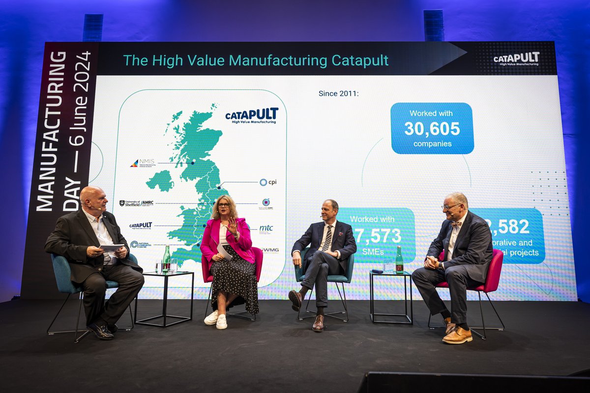 HVM_Catapult's tweet photo. Last week, @HVM_Catapult CEO, @Westminstrwings, joined startups, investors, researchers and experts at @EITManufactur's Manufacturing Day 2024.
Katherine joined a panel to discuss accelerating innovation in manufacturing.
#EITManufacturing #ManufacturingDay2024 #startups https://t.co/NWIKGeAODB