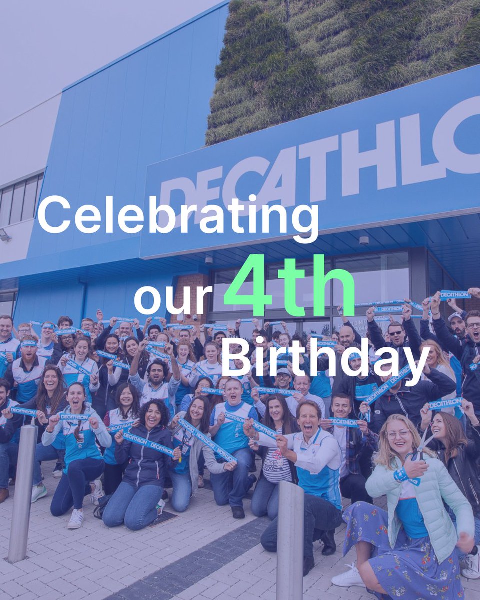 Today we celebrate a special milestone – the 4th birthday of Decathlon Ballymun! 🥳 Thank you to our amazing community for your support. Here’s to many more years of adventure and innovation! 🎂 #DecathlonBallymun #HappyBirthday #SportsForAll