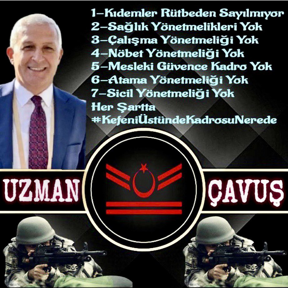 200 bin Uzman Çavuş ve aileleri
TSK Personel Kanunu’nda yapılan değişikliklerden çok rahatsız

Terörle mücadelede en önde kurşun atan yiğitleri küstürmek…

Aileleriyle birlikte 1 milyona yakın seçmenin oyunu da kaybetmektir❗️