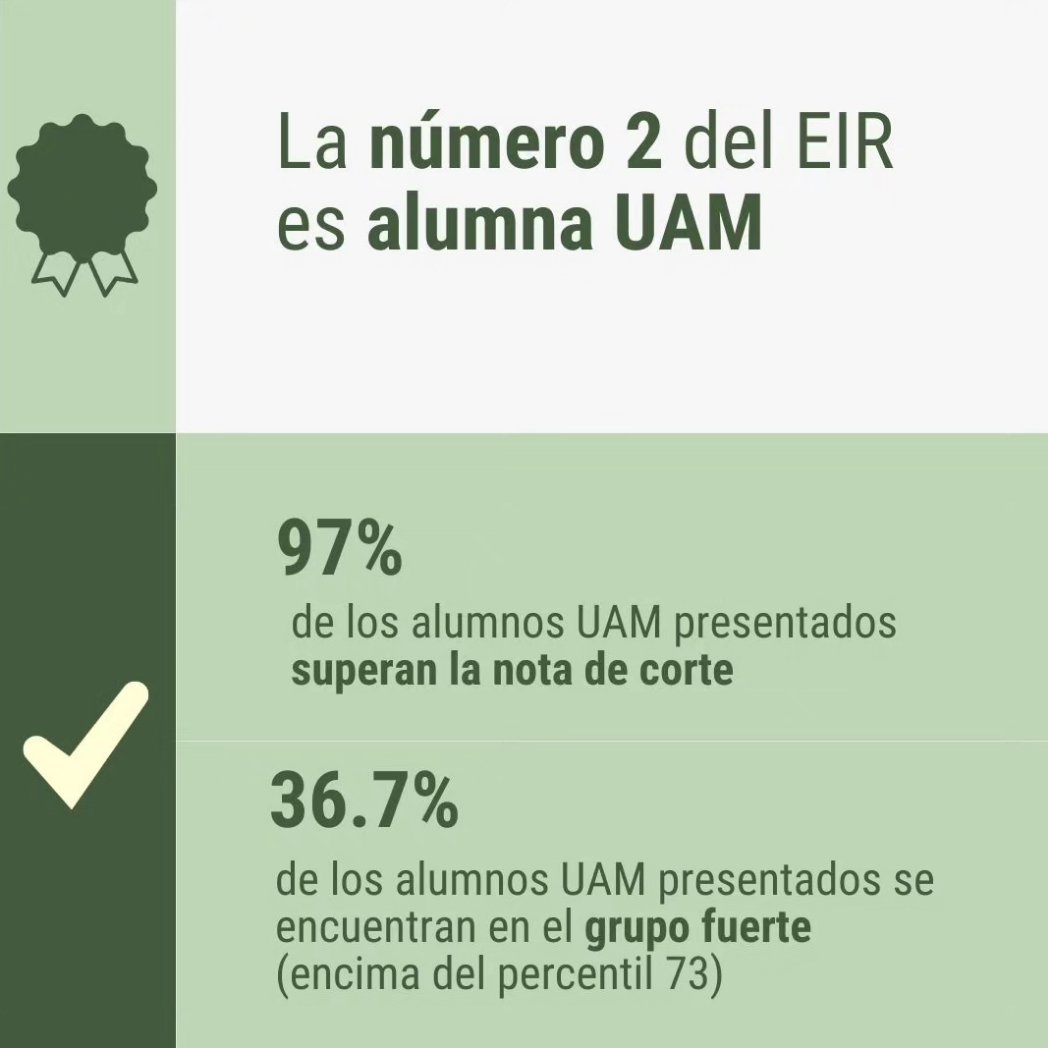 UAM_Medicina's tweet photo. Compartimos con ilusión resultados destacados obtenidos en el EIR 2024 por nuestros estudiantes.
Estos éxitos reflejan gran esfuerzo y dedicación. ¡Felicidades a todos por estos logros! ✨
#orgulloUAM #FacultadMedicinaUAM #EIR24 https://t.co/fXfZ6kdFJC