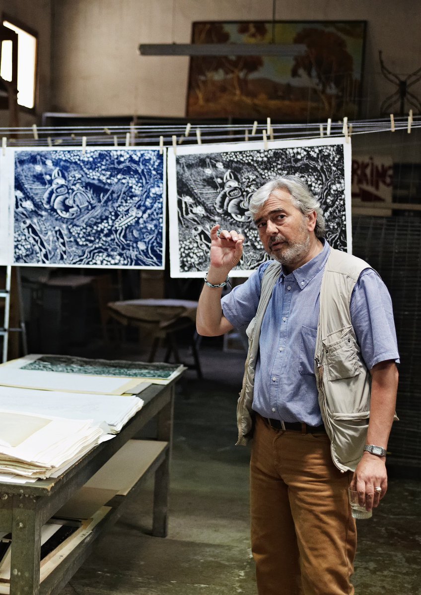 «Merci aux académiciens d’accepter courageusement un punk, ex punk maintenant, en leur prestigieuse compagnie» #HerveDiRosa est membre de la section peinture de l’Académie des beaux-arts. BRAVO👏
 @HerveDiRosa #academiedesbeauxarts #hervedirosa #sete <a href="/AcadBeauxarts/">Académie des beaux-arts</a> <a href="/astrid_forest/">Astrid de La Forest</a>
