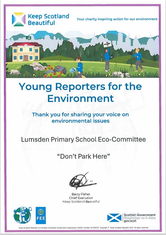 LumsdenPrimary's tweet photo. We have been recognised by Keep Scotland Beautiful for our ECO work we undertook last year to achieve our ECO Schools Green Flag Award.
We are really proud of the work we did and continue to do to improve our local environment. 🥰 https://t.co/S81IAh6Rnp