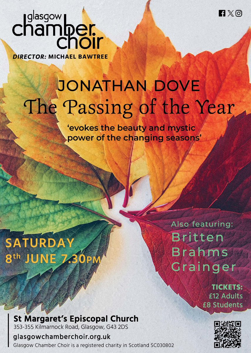 Thank you to all our audiences for supporting our varied season of concerts, including a celebration of St Cecilia, 300th anniversary performances of Bach’s St John Passion, and Jonathan Dove’s glittering choral song cycle this month. We’ve enjoyed it all, and hope you have too!