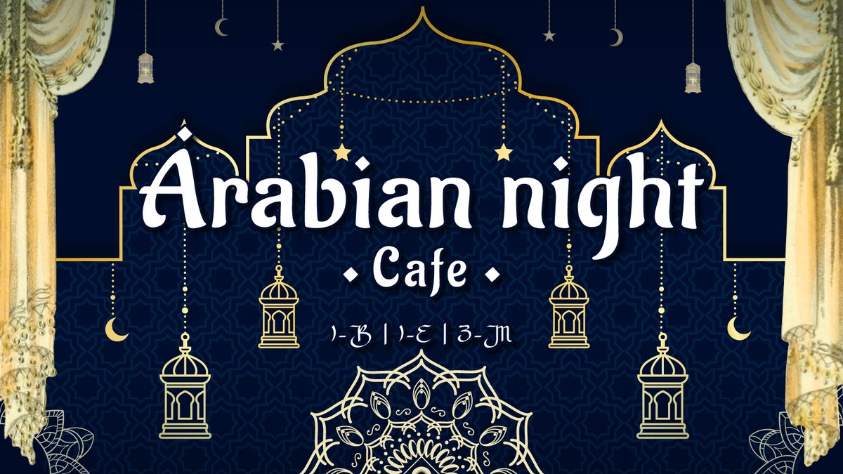 HKK_Ayane's tweet photo. #HKK_บุงคะไซ
#HKK_ArabianNight

.｡.:*☾ 𝓐𝓻𝓪𝓫𝓲𝓪𝓷 𝓝𝓲𝓰𝓱𝓽 𝓒𝓪𝓯𝓮 ☾*:.｡.

“เชิญเถิด เชิญท่านทั้งหลาย เข้ามายังดินแดนทะเลทรายสีทองที่เปี่ยมไปด้วยมนตรา ขุมทรัพย์ และการผจญภัย
  
เพลิดเพลินกับช่วงเวลาดั่งนิทานพันหนึ่งราตรีกาล ณ ที่แห่งนี้"

Doc : https://t.co/psvAWd0WPU https://t.co/SHZ6zZXJF4